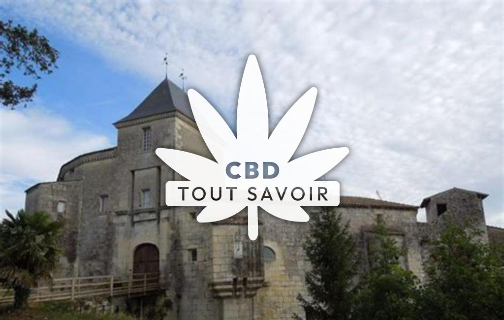 Village à Fleac-sur-Seugne avec feuille Cannabis CBD