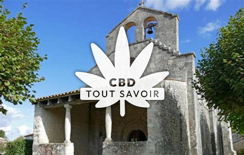 Village à Mazerolles avec feuille Cannabis CBD