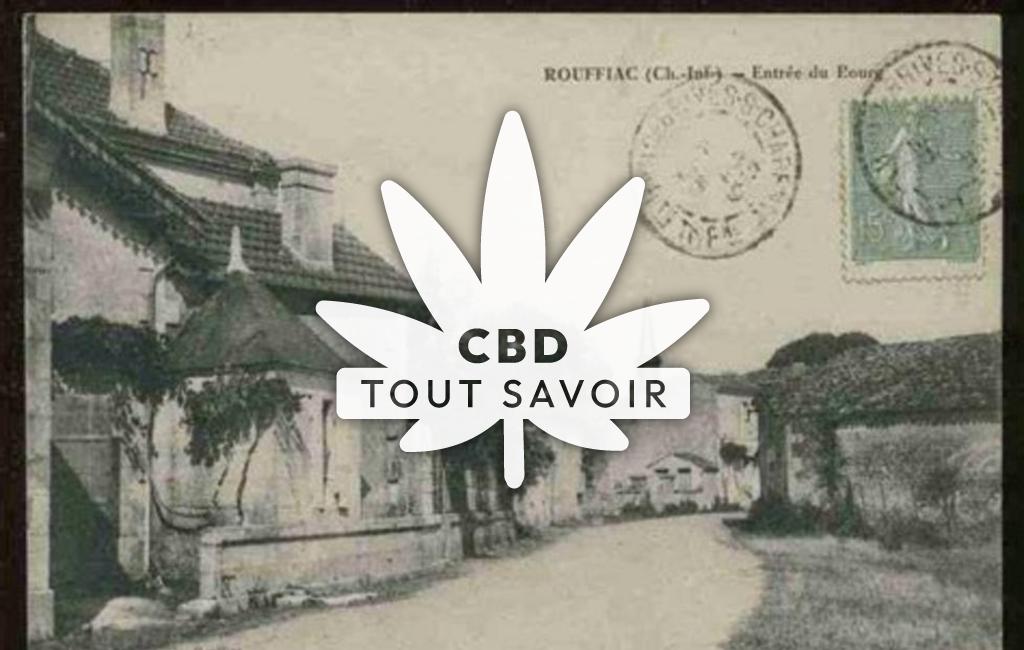 Village à Rouffiac avec feuille Cannabis CBD