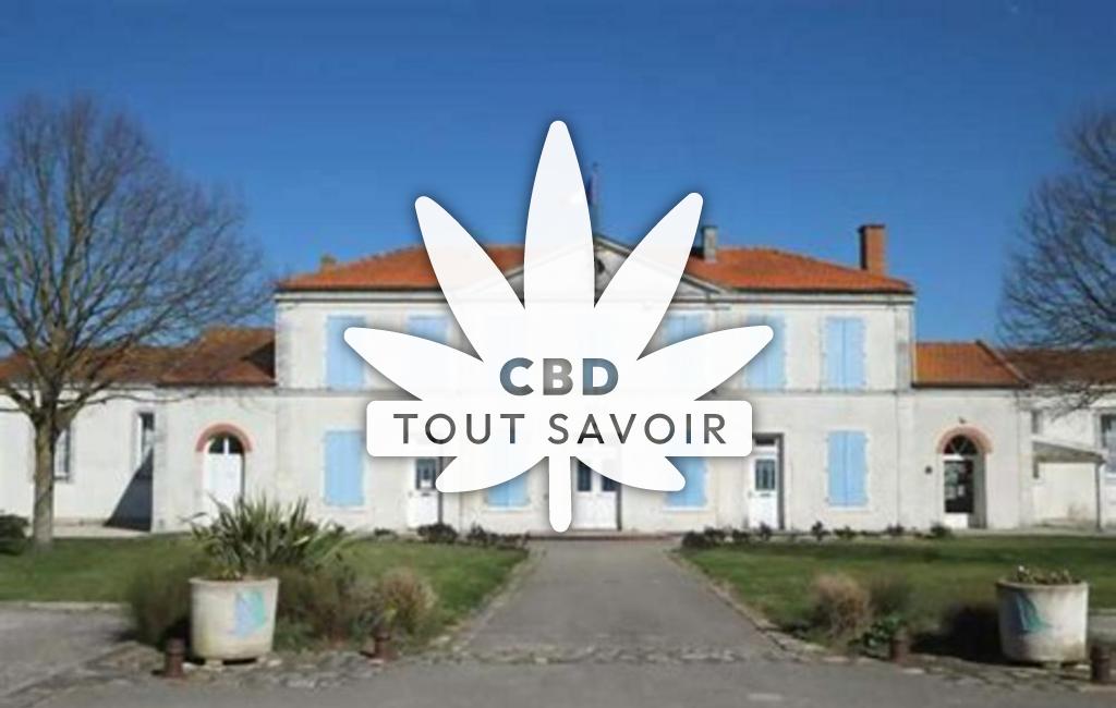 Village à Breuil-Magne avec feuille Cannabis CBD
