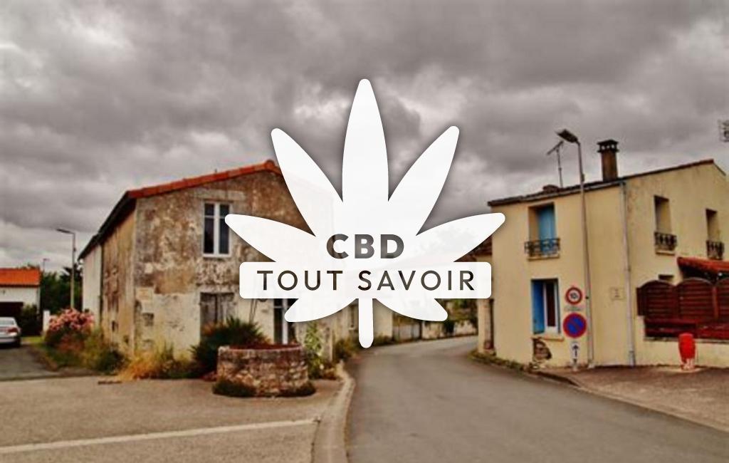 Village à Chaillevette avec feuille Cannabis CBD