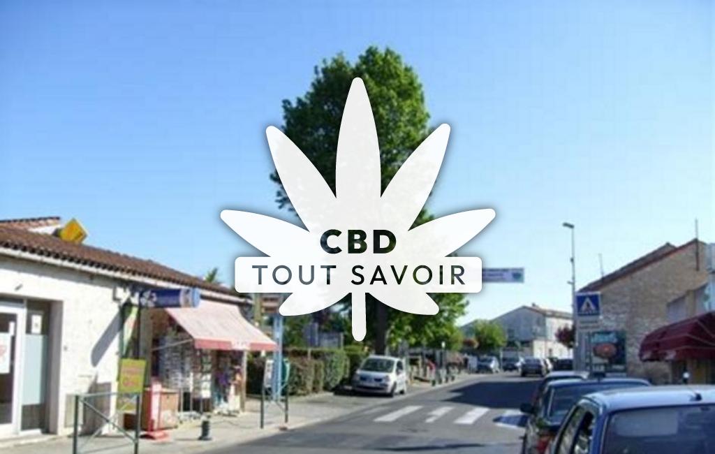 Village à Breuillet avec feuille Cannabis CBD