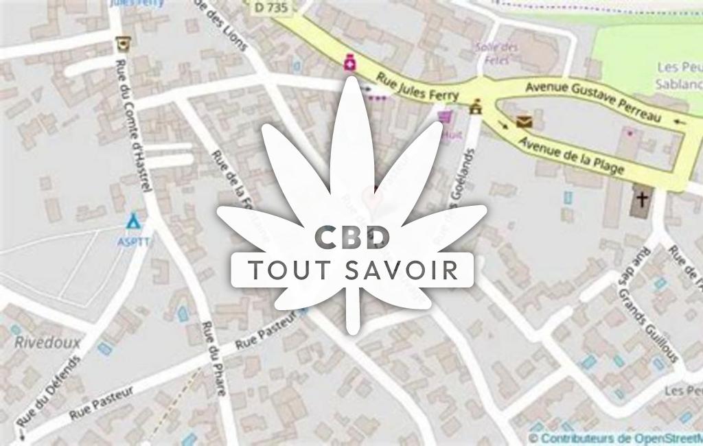 Village à Rivedoux-Plage avec feuille Cannabis CBD