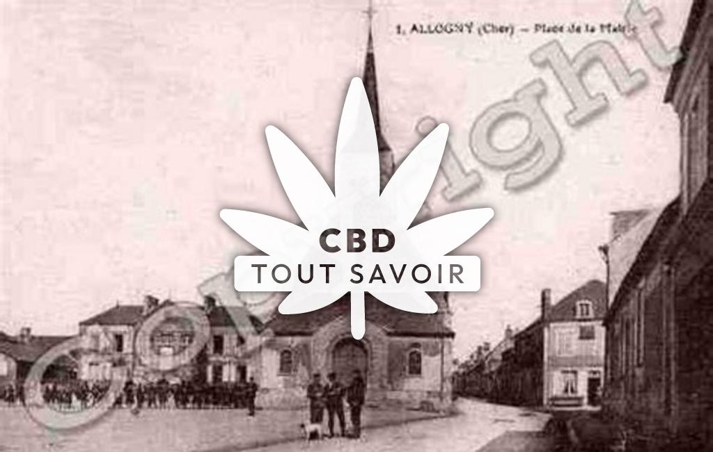 Village à Allogny avec feuille Cannabis CBD