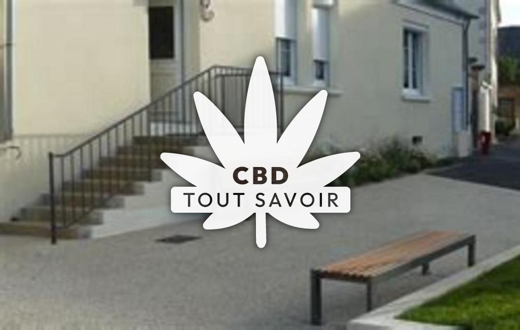 Village à Quantilly avec feuille Cannabis CBD