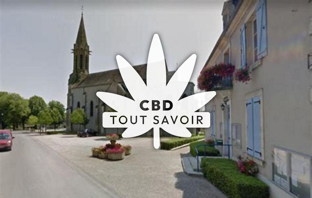 Village à Vasselay avec feuille Cannabis CBD