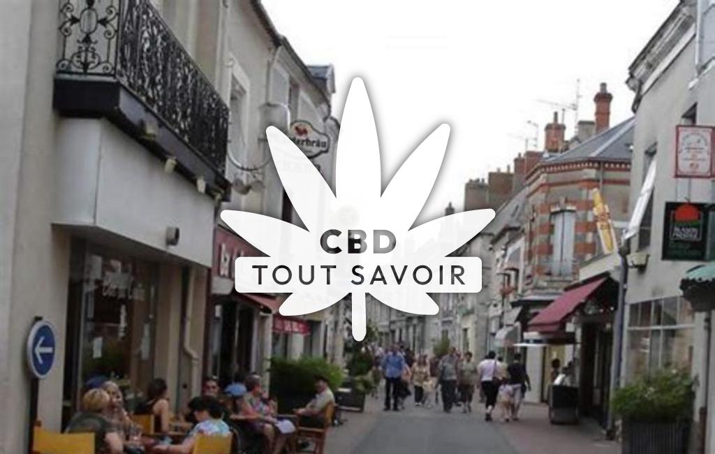 Village à Chery avec feuille Cannabis CBD
