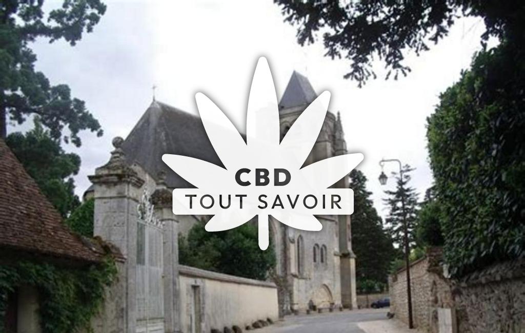 Village à Massay avec feuille Cannabis CBD