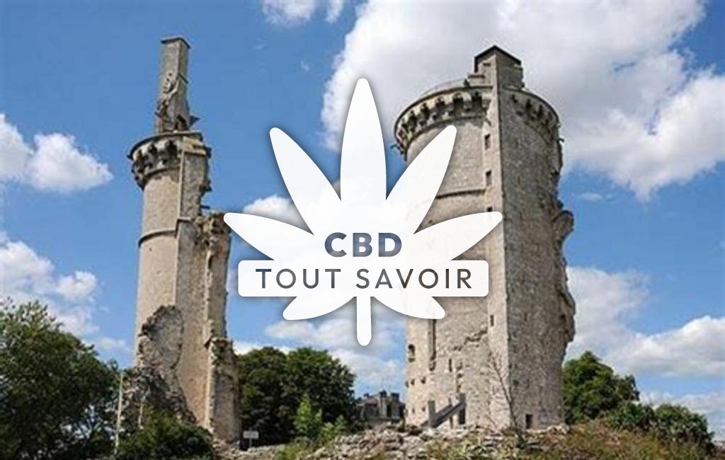 Village à Quincy avec feuille Cannabis CBD