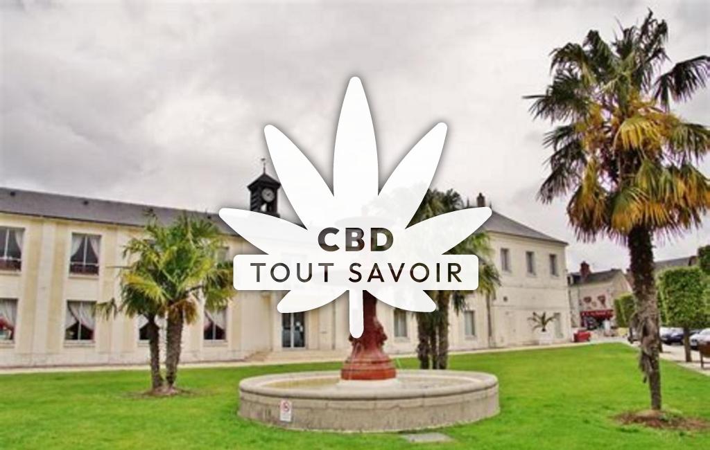 Village à Contres avec feuille Cannabis CBD