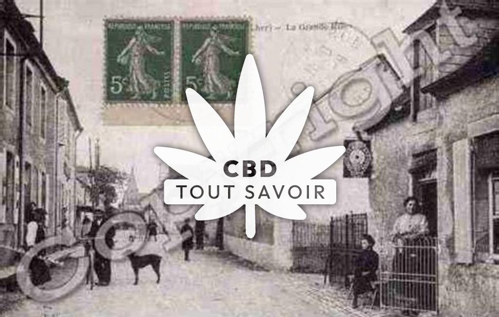 Village à Vornay avec feuille Cannabis CBD