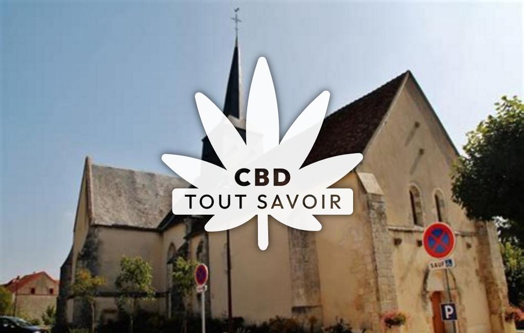 Village à Charentonnay avec feuille Cannabis CBD