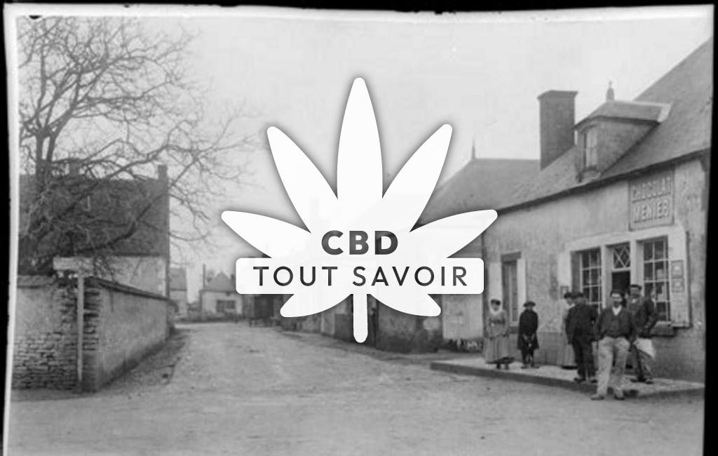 Village à Couy avec feuille Cannabis CBD