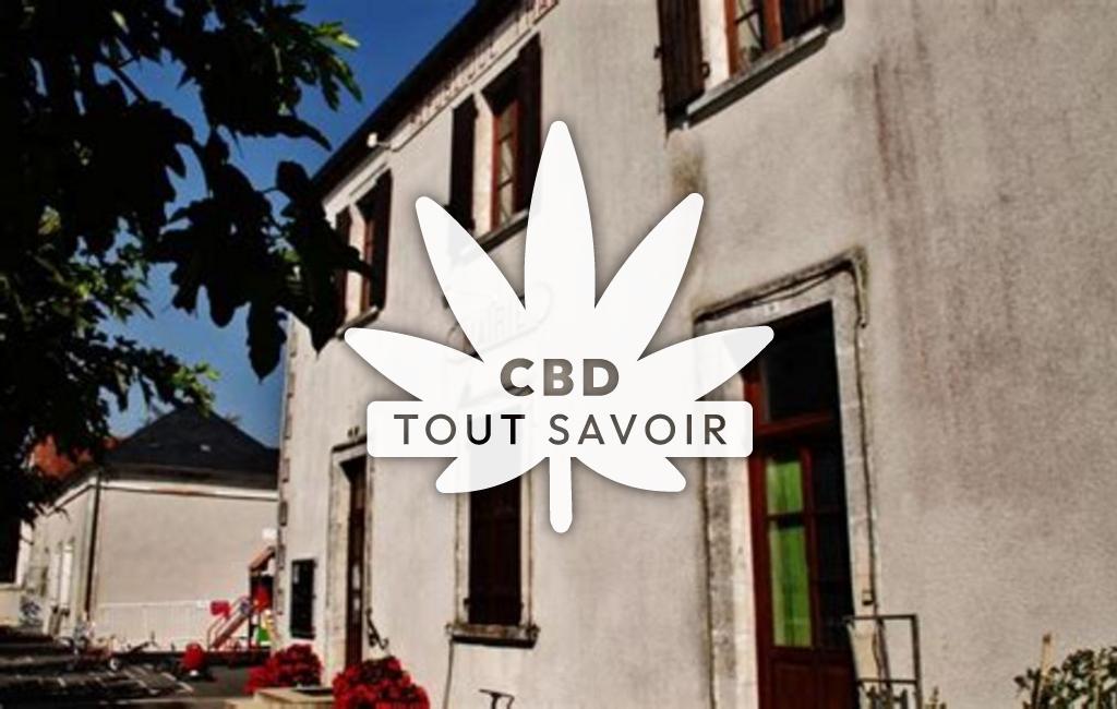 Village à Groises avec feuille Cannabis CBD