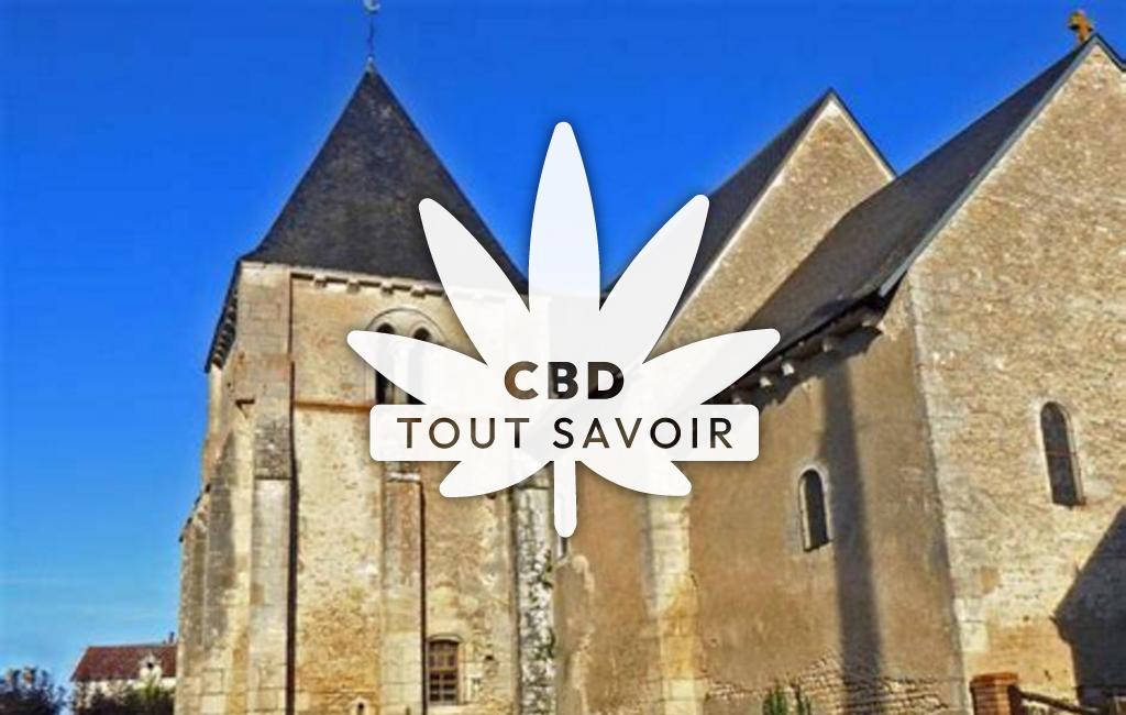 Village à Montlouis avec feuille Cannabis CBD