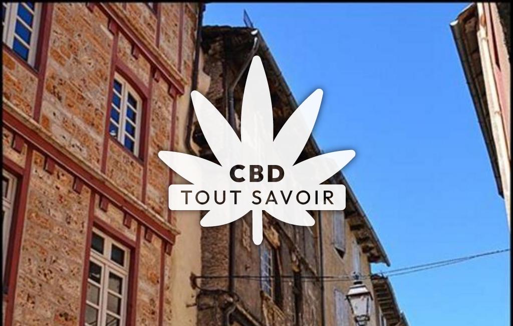 Village à Ardenais avec feuille Cannabis CBD