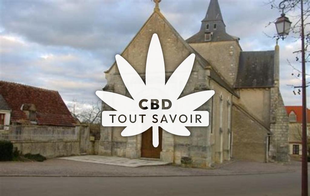 Village à Ids-Saint-Roch avec feuille Cannabis CBD