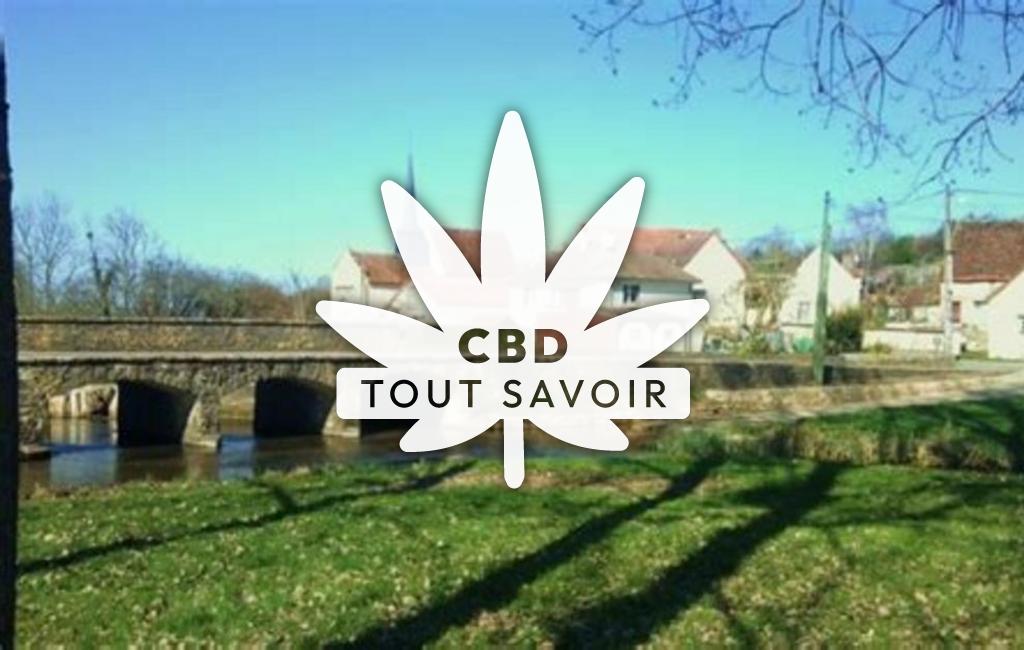 Village à Bouzais avec feuille Cannabis CBD