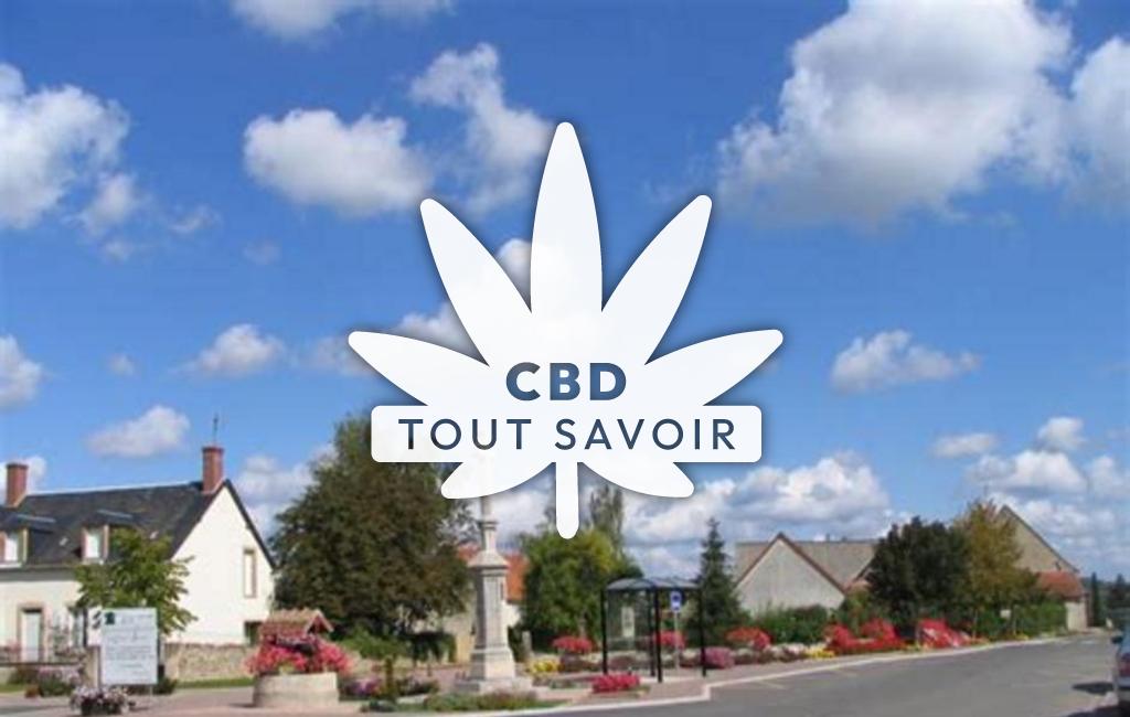 Village à La-Groutte avec feuille Cannabis CBD