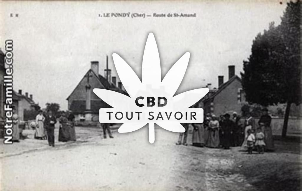 Village à Le-Pondy avec feuille Cannabis CBD