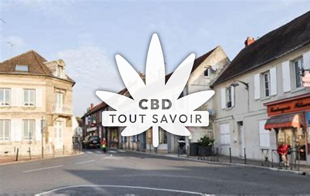 Village à Verneuil avec feuille Cannabis CBD