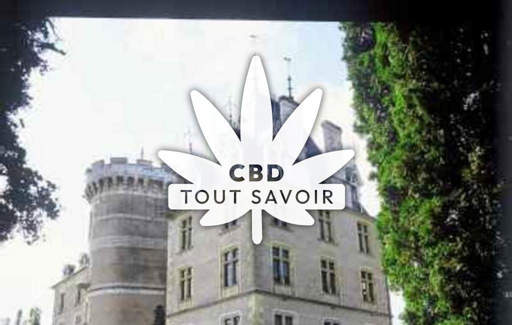 Village à Morogues avec feuille Cannabis CBD