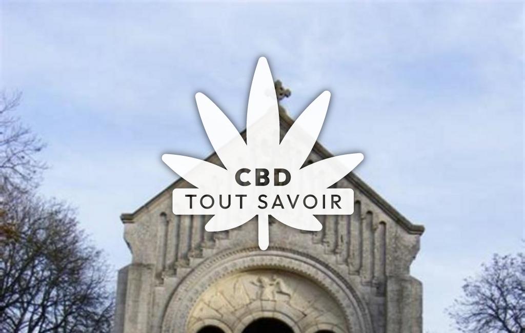 Village à Sainte-Solange avec feuille Cannabis CBD