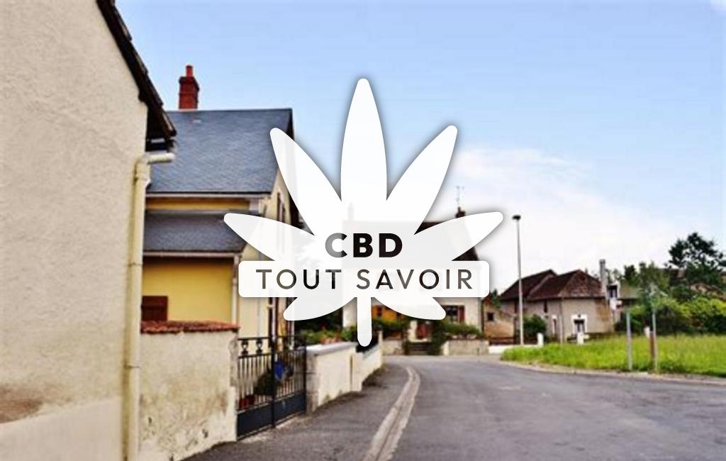 Village à Sury-Pres-Lere avec feuille Cannabis CBD