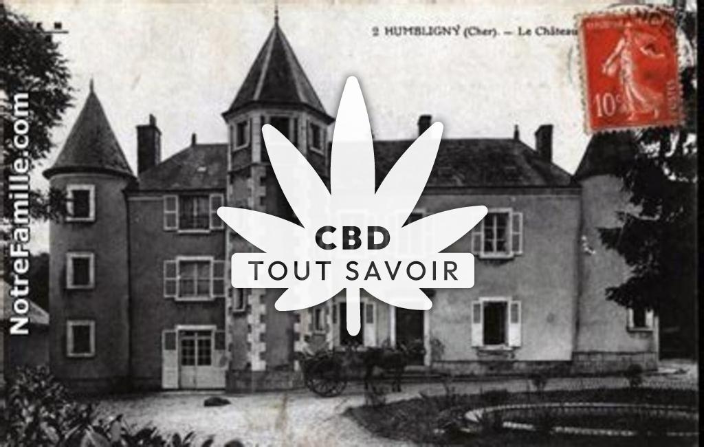 Village à Humbligny avec feuille Cannabis CBD
