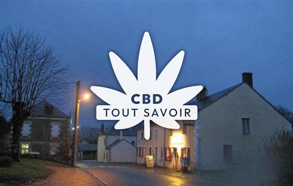 Village à La-Chapelotte avec feuille Cannabis CBD
