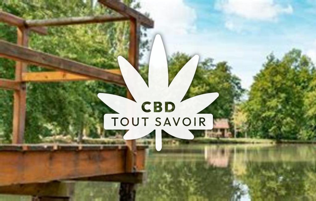 Village à Barlieu avec feuille Cannabis CBD