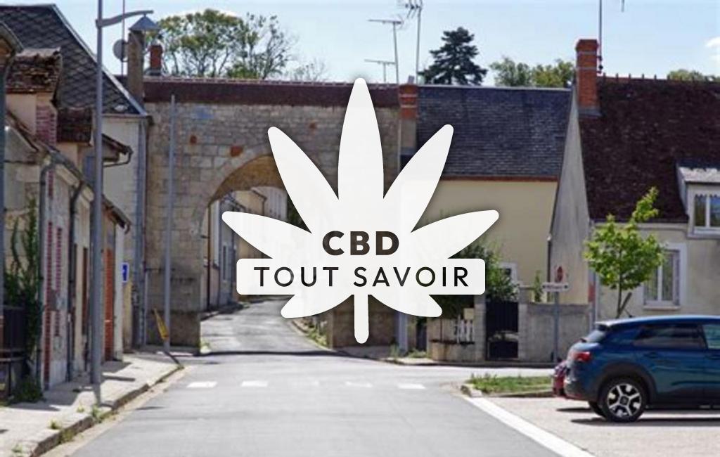Village à Charost avec feuille Cannabis CBD