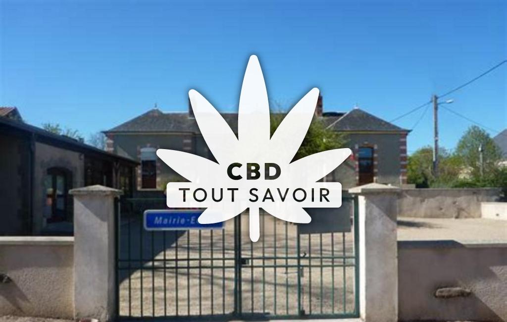 Village à Dampierre-en-Gracay avec feuille Cannabis CBD