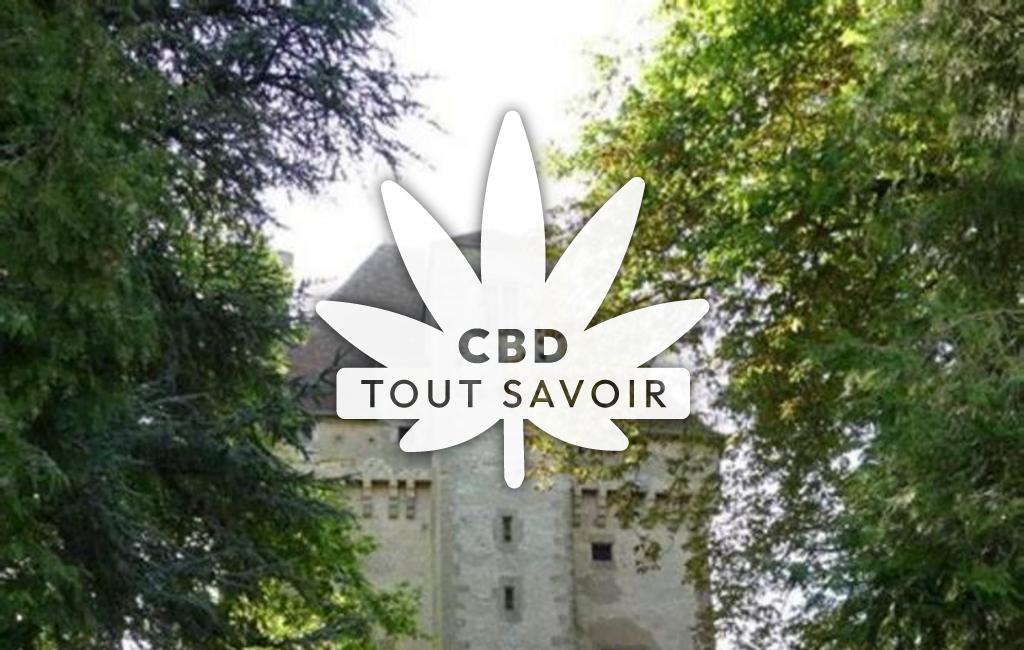 Village à Menetou-Couture avec feuille Cannabis CBD