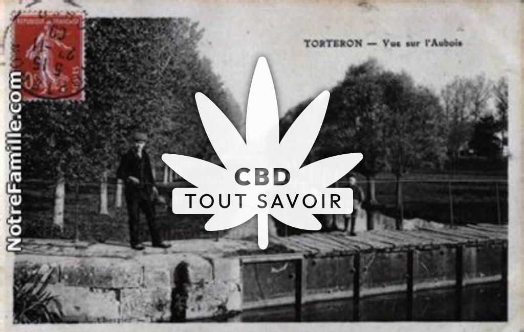 Village à Torteron avec feuille Cannabis CBD