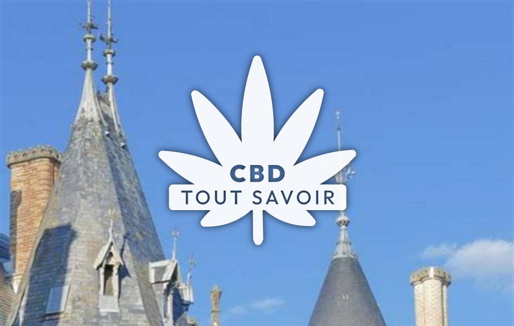 Village à Nancay avec feuille Cannabis CBD