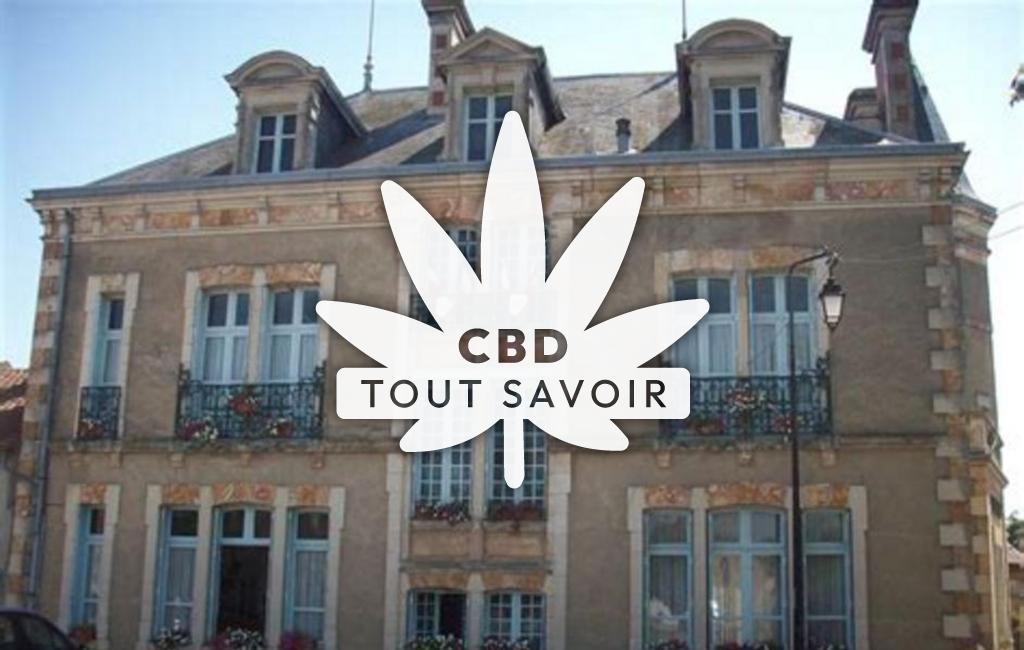 Village à Vesdun avec feuille Cannabis CBD