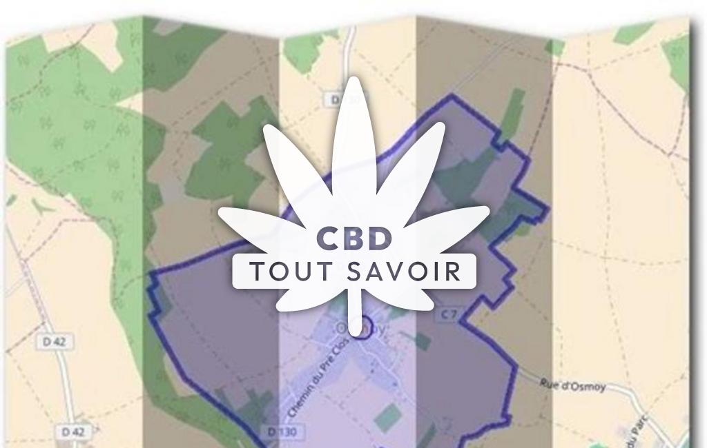 Village à Osmoy avec feuille Cannabis CBD