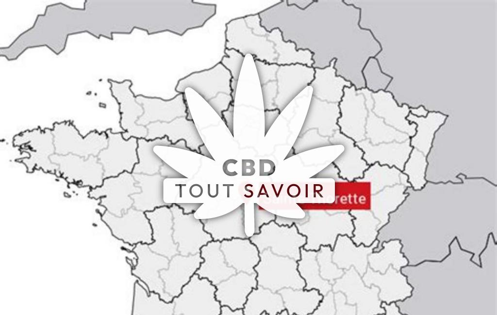 Village à Sainte-Thorette avec feuille Cannabis CBD