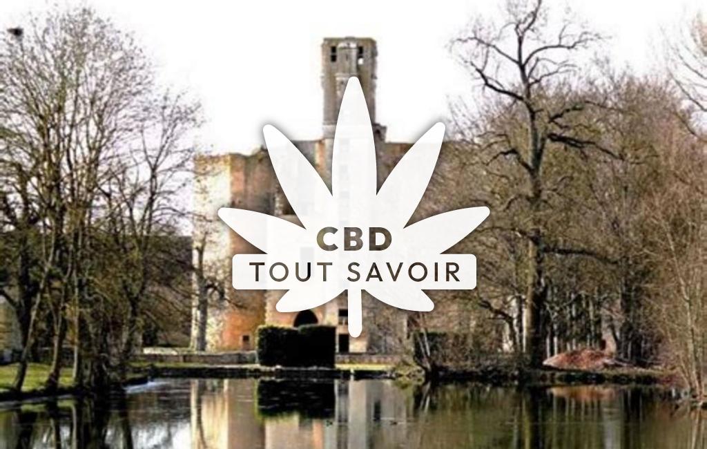 Village à Sagonne avec feuille Cannabis CBD