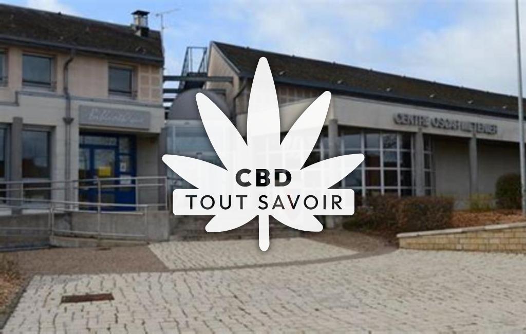 Village à Sancoins avec feuille Cannabis CBD