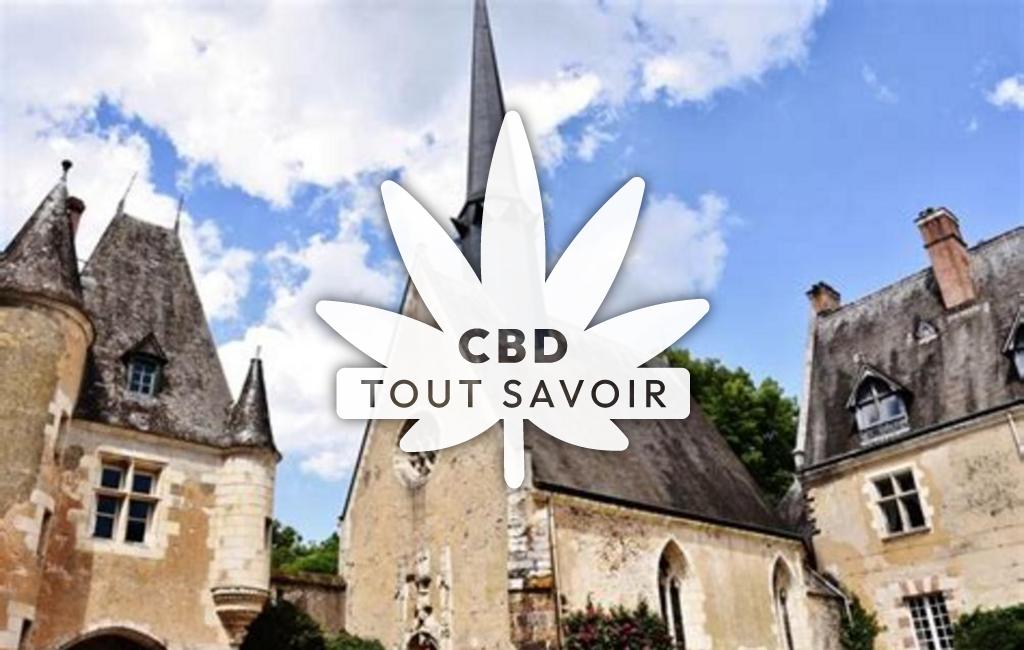Village à Oizon avec feuille Cannabis CBD