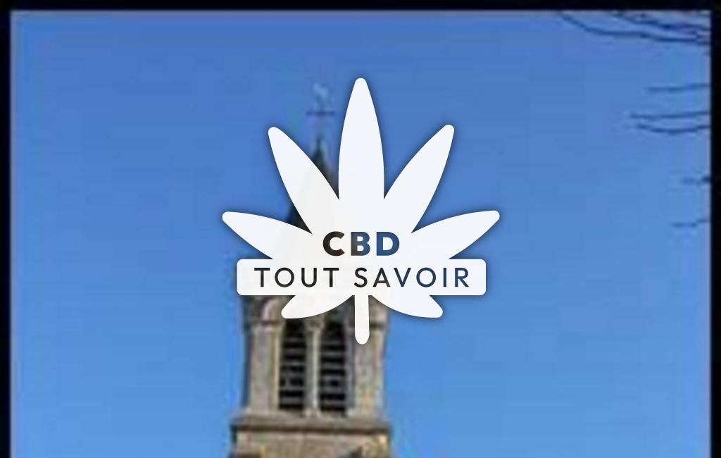 Village à Villabon avec feuille Cannabis CBD
