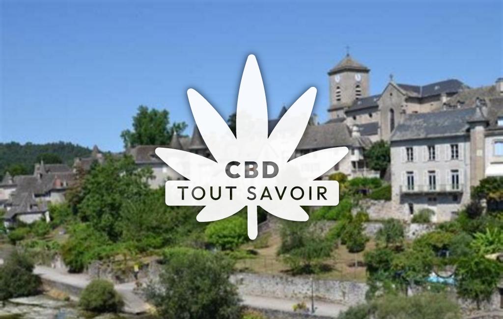Village à Queyssac-les-Vignes avec feuille Cannabis CBD