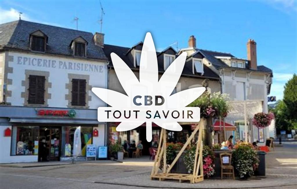 Village à Neuvic avec feuille Cannabis CBD