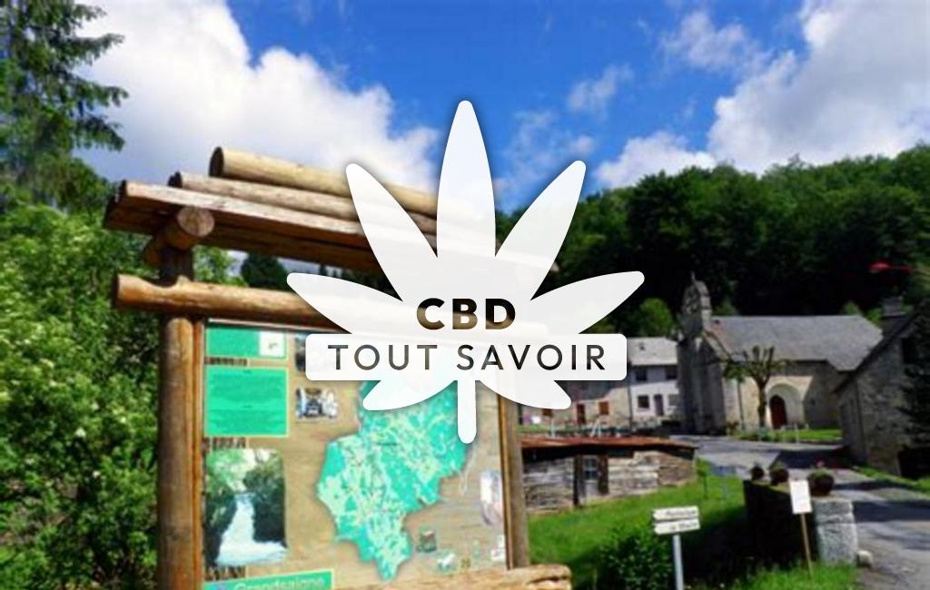 Village à Pradines avec feuille Cannabis CBD