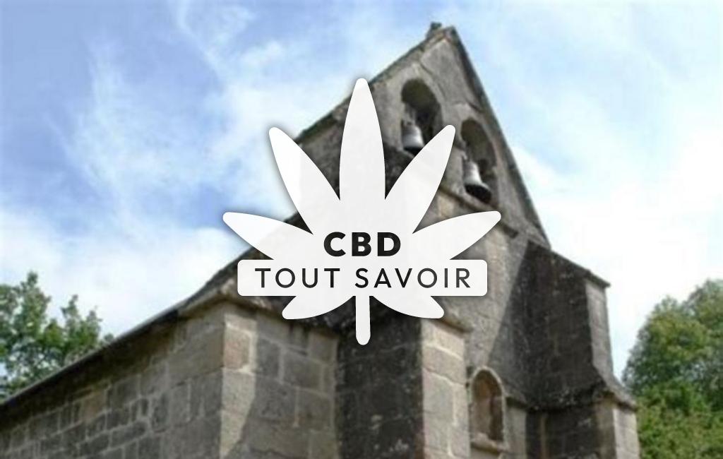 Village à Toy-Viam avec feuille Cannabis CBD
