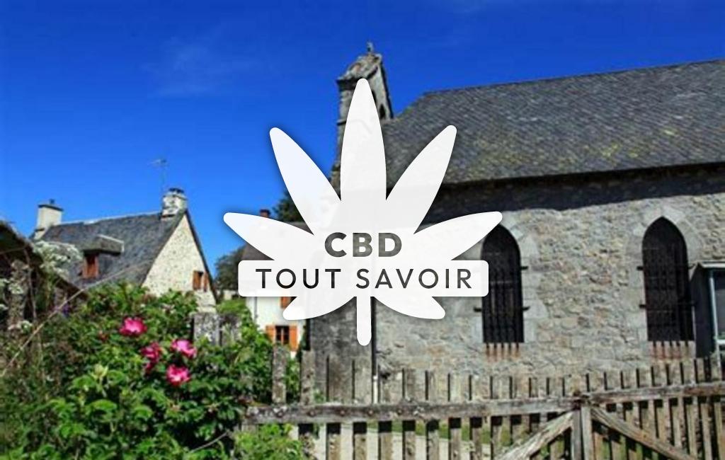 Village à Lignareix avec feuille Cannabis CBD
