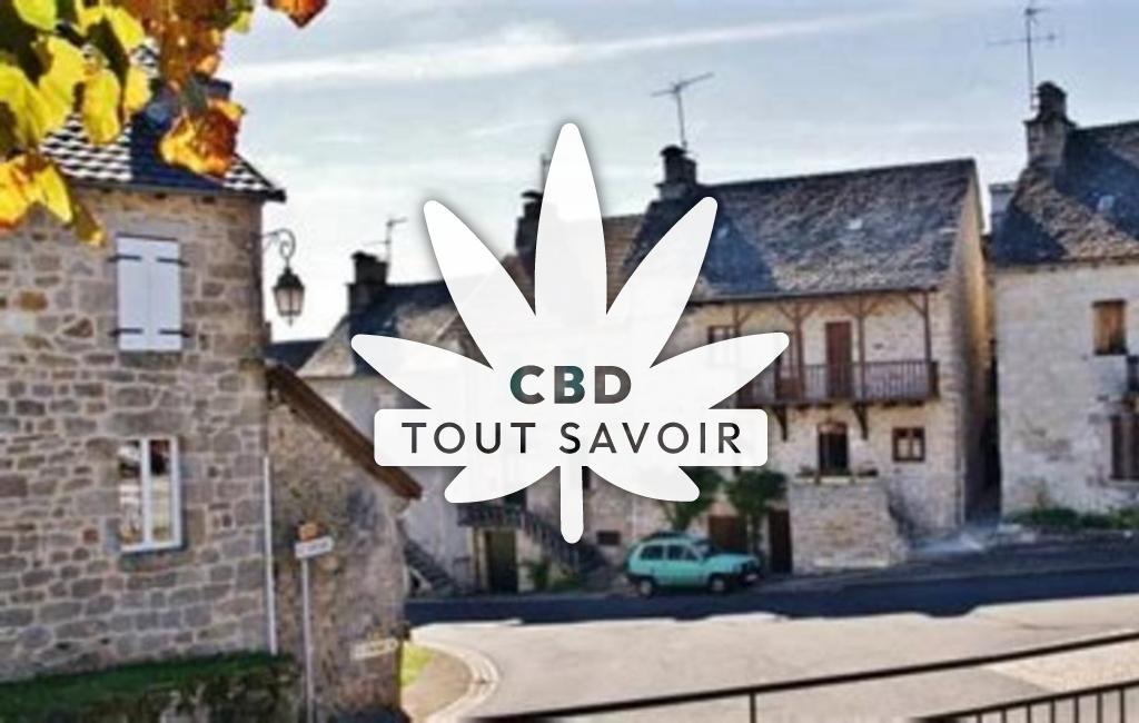 Village à Darazac avec feuille Cannabis CBD