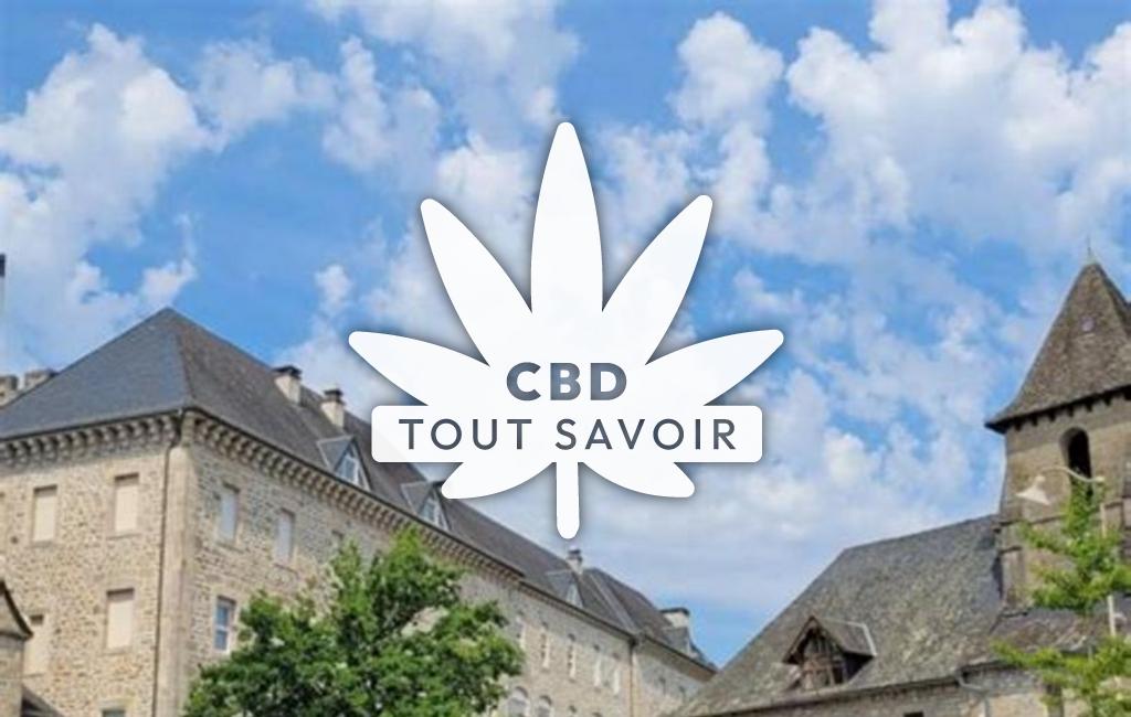 Village à Servieres-le-Chateau avec feuille Cannabis CBD